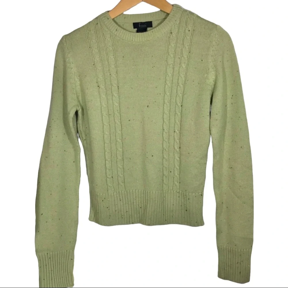 Frenchi cropped green sweater size L